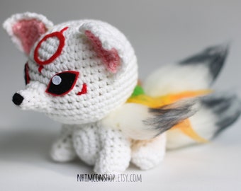 Handmade Crochet Wolf Plushie, Baby Amigurumi Stuffed Toy