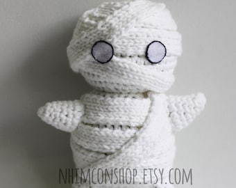 Cute Little Mummy Amigurumi Stuffed Toy Doll Handmade Gift Crochet Plush Characters