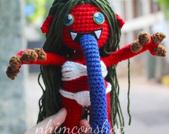 Akaname Yokai - Muñeca Amigurumi Licker Grime de lengua larga
