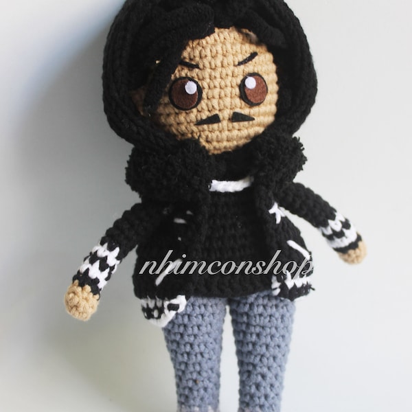 Kay Flock Rapper Custom Order in Chibi Plushie Amigurumi Stuffed Toy Doll Handmade Softies Gift Baby Crochet Knit Inspired Plush Characters