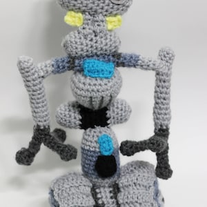 Johnny 5 robot Short Circuit 1986 film Chibi Plushie Amigurumi Stuffed Toy Doll Handmade Softies Gift Baby Crochet Knit Inspired Plush