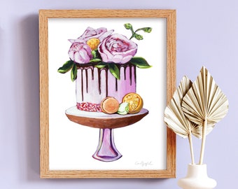 Daniflowers Cake Print by Laurel Greenfield