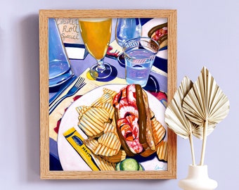 Lobster Rolls for Two Print by Laurel Greenfield