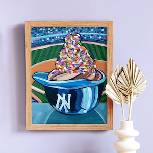Yankee Ice Cream Helmet Print by Laurel Greenfield Art