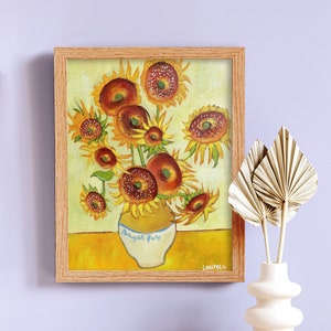 Bagel Sunflowers Print by Laurel Greenfield Art