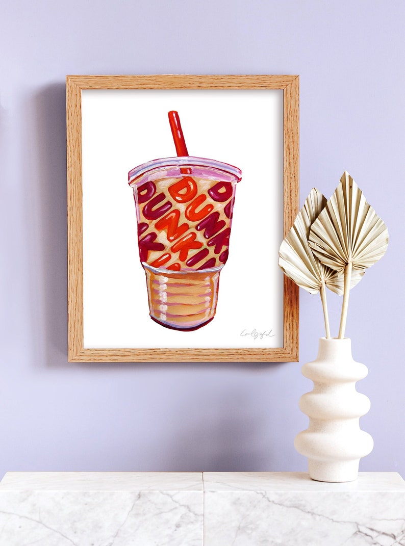 Dunkin Iced Coffee Print image 1
