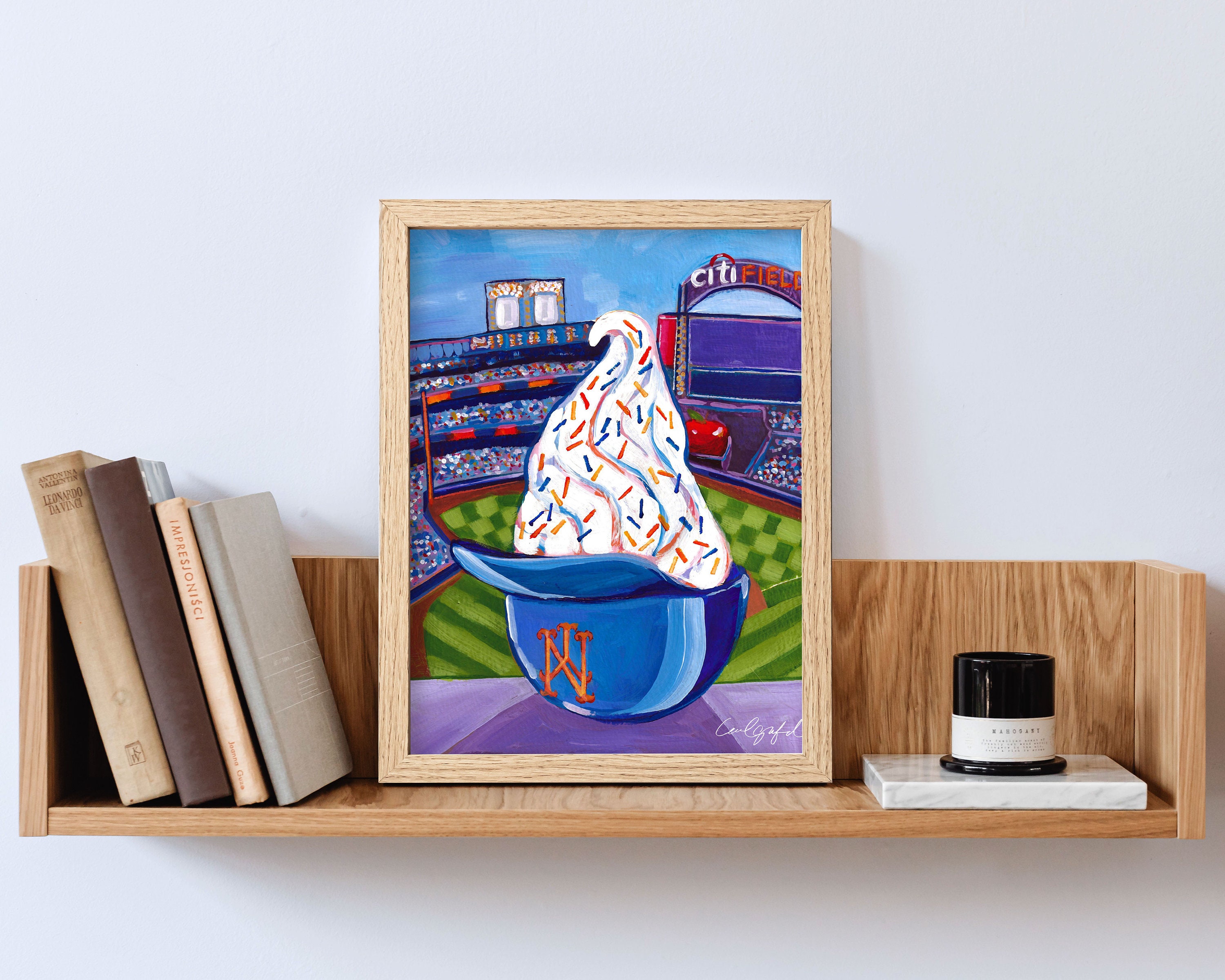 Mets Ice Cream Helmet by Laurel Greenfield Art — LAUREL GREENFIELD ART