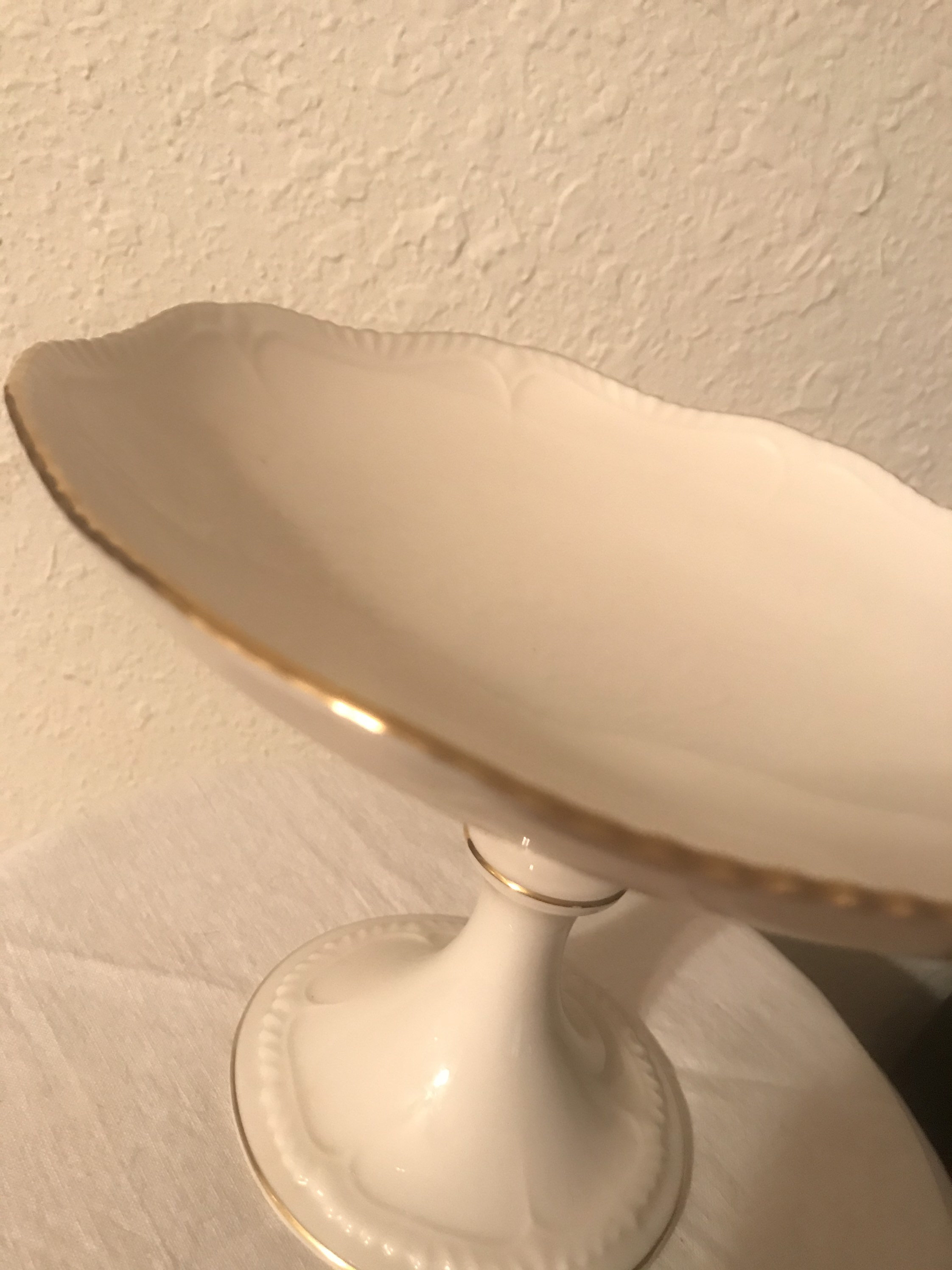 Lenox Compote Bowl Pedestal collection 24K oro puro trim fine Etsy