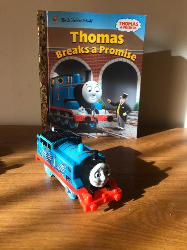 Thomas Train Cars Golden Book Thomas And Friends Titled Breaks A Promise Numbers Six Five One Blue Red Green lcww