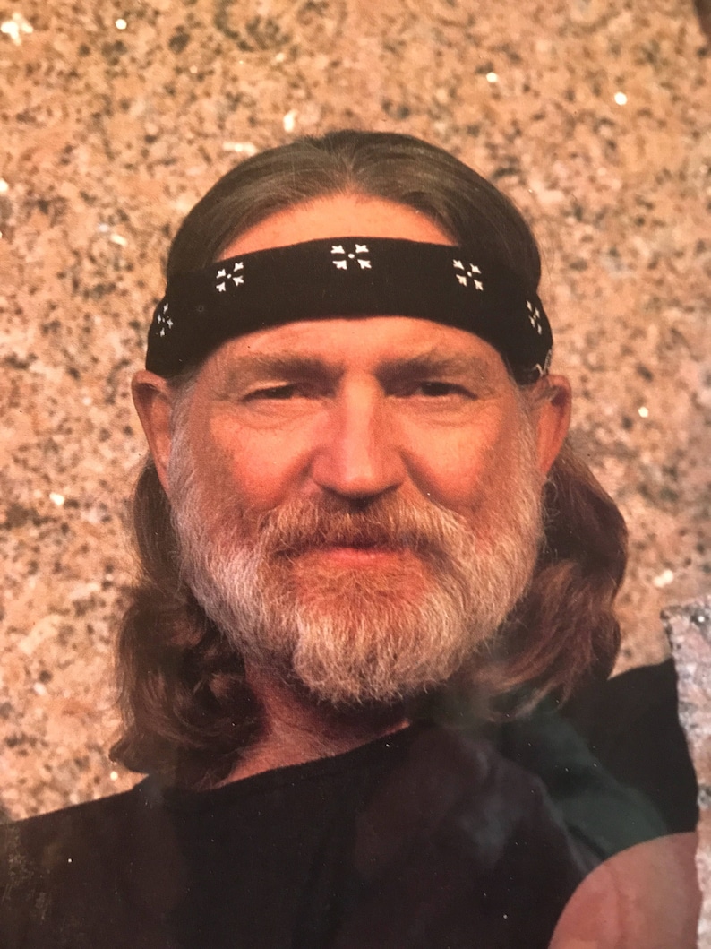 Willie Nelson Country Music Songs Long Hair Headband The | Etsy