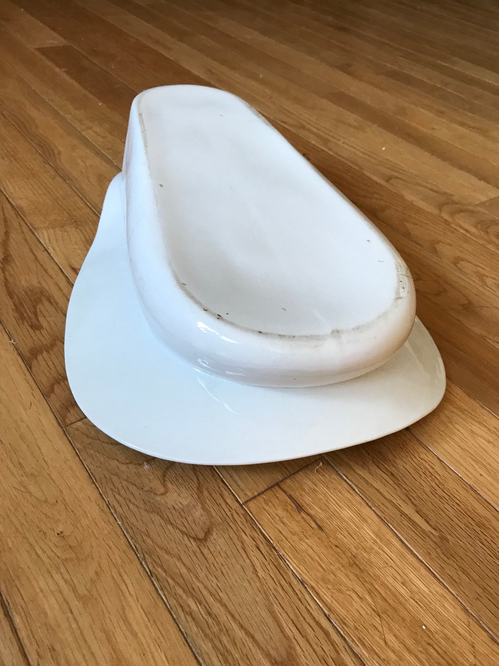 Antique Bed Pan White Ceramic Meineck Simplex Sanitary Etsy