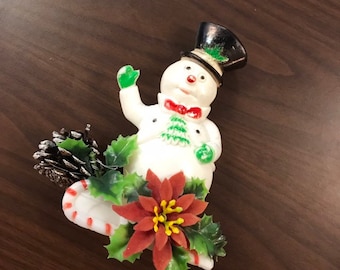 Vintage Frosty The Snowman Antique Table Shelf Holiday Decor Northwind Wintertime Let It Snow Fun Collectible On Decorated Sled  lcww