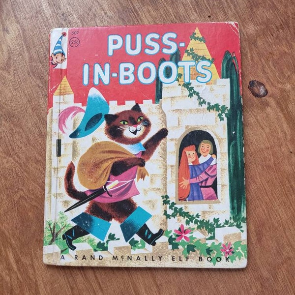 Puss in Boots Childrens Storybook Classic First Edition 1955 Printing Comical Fun Story  Numbered 507 lcww