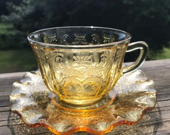 レア　ウランガラス　フェデラルマドリッド　シャーベットペア　大型オーバルトレイ レア ウランガラス フェデラルマドリッド シャーベットペア 大型