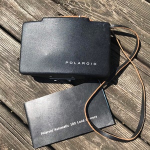 Polaroid Land Camera Old Collectible With Original Instructions Automatic 100 Flash Attached Antique Photography lcww