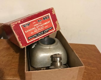 Orbital Sanding Attachment For Power Unit Dyno Mite Power Tool Millers Falls Greenfield Mass 882 Antique Vintage 1950s In Original Box lcww