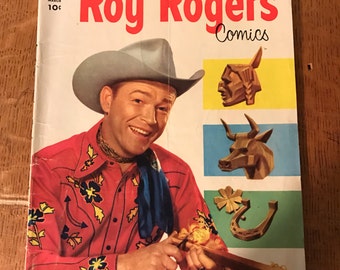 Roy Rogers Adventures Dell Comic Book Volumn 1 Number 63 1950s Kings of the Cowboys Western Country Horses Trigger Advertising Mars lcww