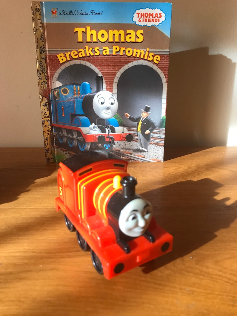 Thomas Train Cars Golden Book Thomas And Friends Titled Breaks A Promise Numbers Six Five One Blue Red Green lcww