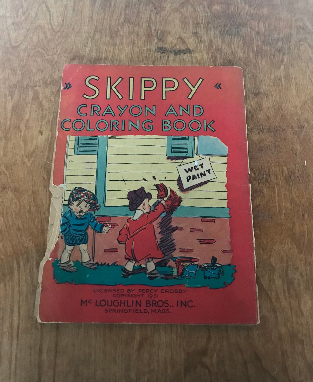 Skippy Colouring In Antique Skippy Crayon Coloring Book, 1931 First Edition - Etsy