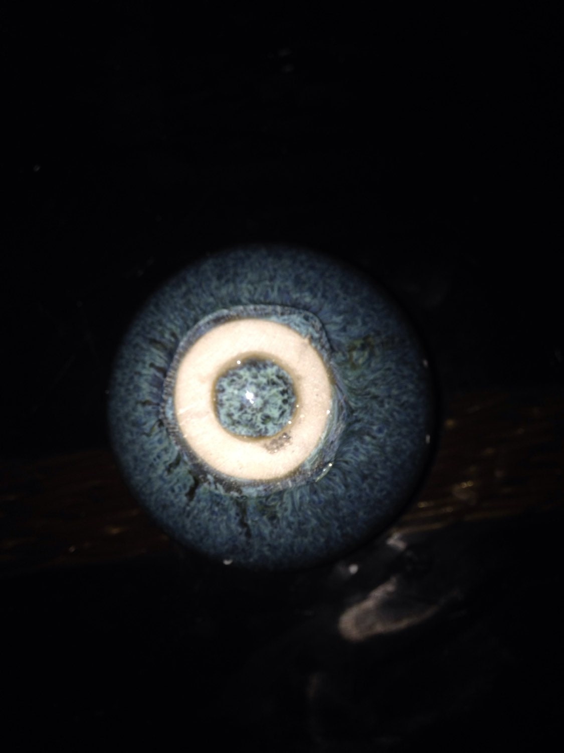 Blaue Keramik Handarbeit kleines weiß gespenschtes Top Vintage | Etsy