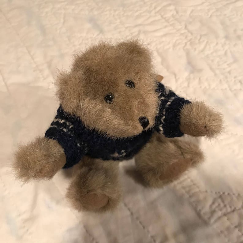 Boyd Boy Bear Wool Navy Blue Sweater White Anchor Double | Etsy