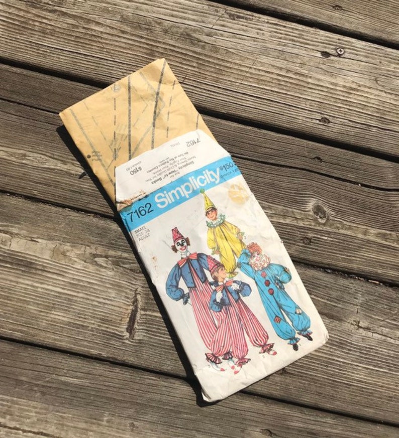 Clown Suit Pattern 7162 for Small Woman Easy Pattern Outfit Etsy