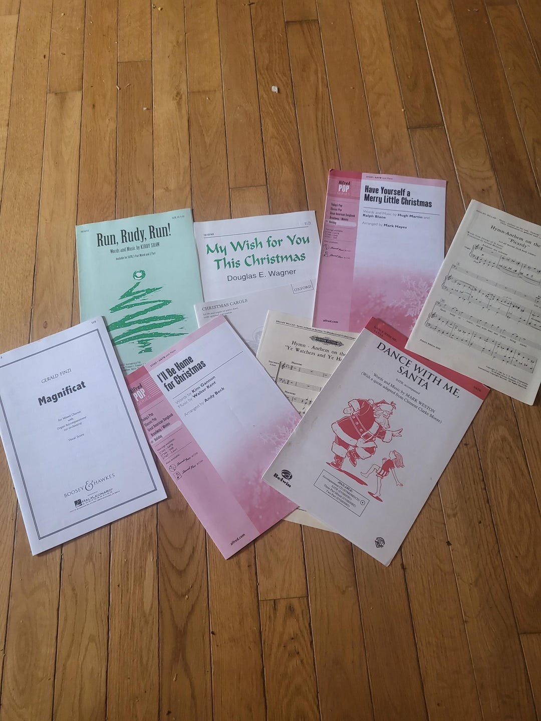 Holiday Sheet Music Christmas 9 Songs Run Rudi Run Dance With Santa ...