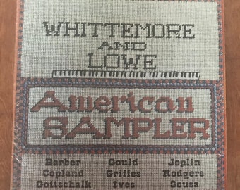 Vinyl Record American Sampler Music Various Artists Pictures Quilted Embroidered Piano Look On Cover Whittemore Lowe Artists lcww