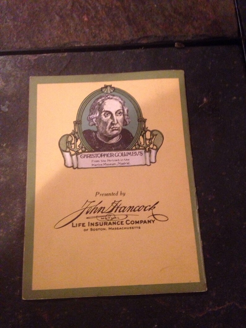Vintage Book Sailboat Logo John Hancock Mutual Life Insurance | Etsy