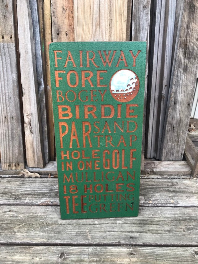 Golf Sign Language Golfers Words Fore Bogey Birdie Par Sand Etsy