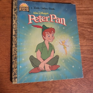 Vintage Peter Pan Golden Book Walt Disney lcww