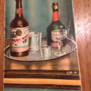Carte postale ancienne 1908 Photo Company Verre à vin Porto Scotch Toast lcww
