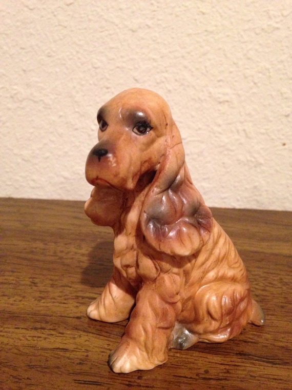 Cocker Spaniel Figurine Animal Decor Fur Baby Friend Long Hair Etsy