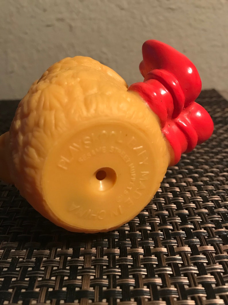 Baby Squeak Toy 1970s Little Big Bird Sesame Street Playskool Yellow