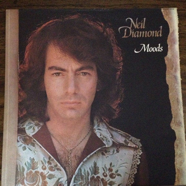 Vintage Vinyl Record Neil Diamond Moods LP Recording 1970s Songwriters Album lcww
