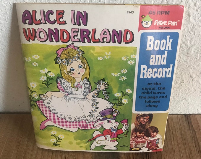 Alice in Wonderland Songs 45 RPM Vintage Vinyl Childrens Book Record ...