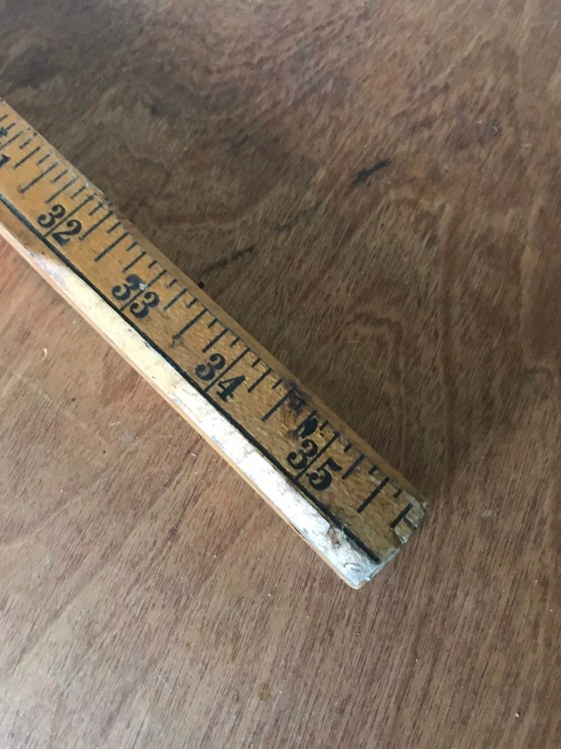 Yardstick Wooden Antique Square Shaped Measuring Vintage Tool | Etsy