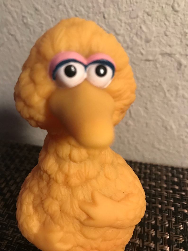 Baby Squeak Toy 1970s Little Big Bird Sesame Street Playskool Yellow