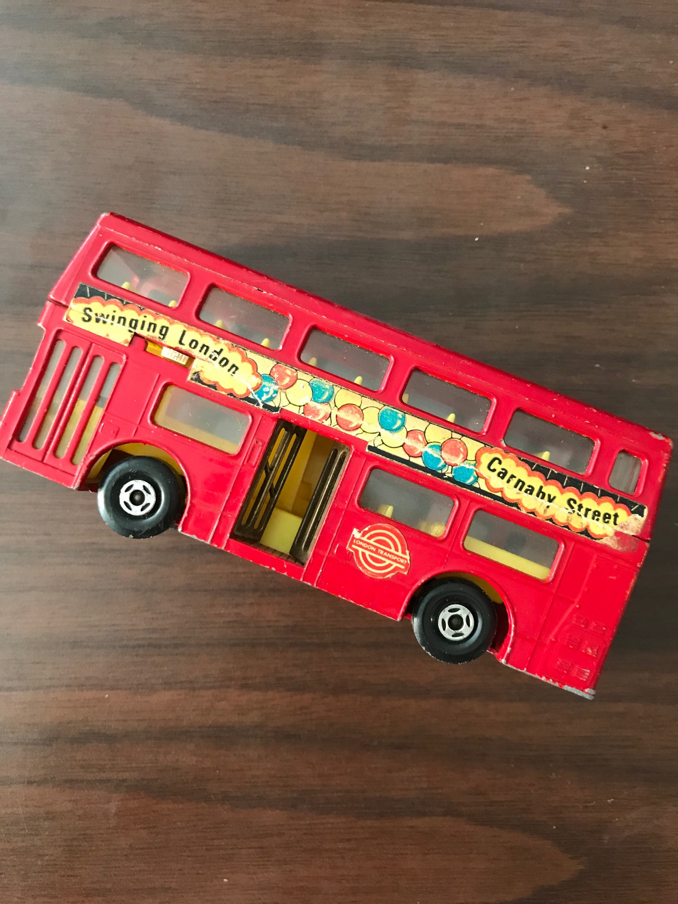 Vintage British Toy Bus: Carnaby Street Double Decker, Swinging
