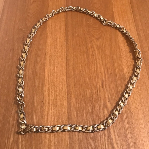 Chain Necklace Belt Heavy Unique Double It Or Wear It Long Or Around Waist Formal Dinner Party Outfit Easy Large Clasp To Adjust Size lcww