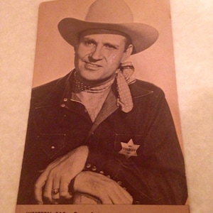 Ephemera Western Cowboy Television Movie 210 Gene Autry Original Headshot Picture Photograph PostCard