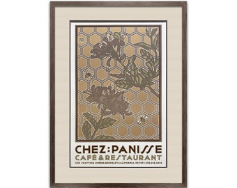 Chez Panisse 48th Anniversary, by David Lance Goines. Original Lithograph Print.
