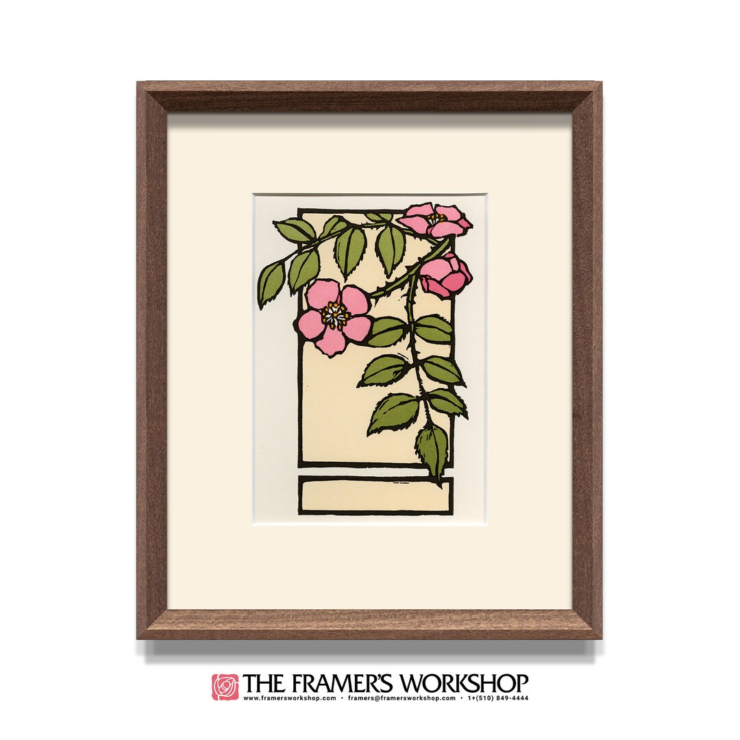 Wild Rose, Framed Letterpress Print by Yoshiko Yamamoto - Etsy