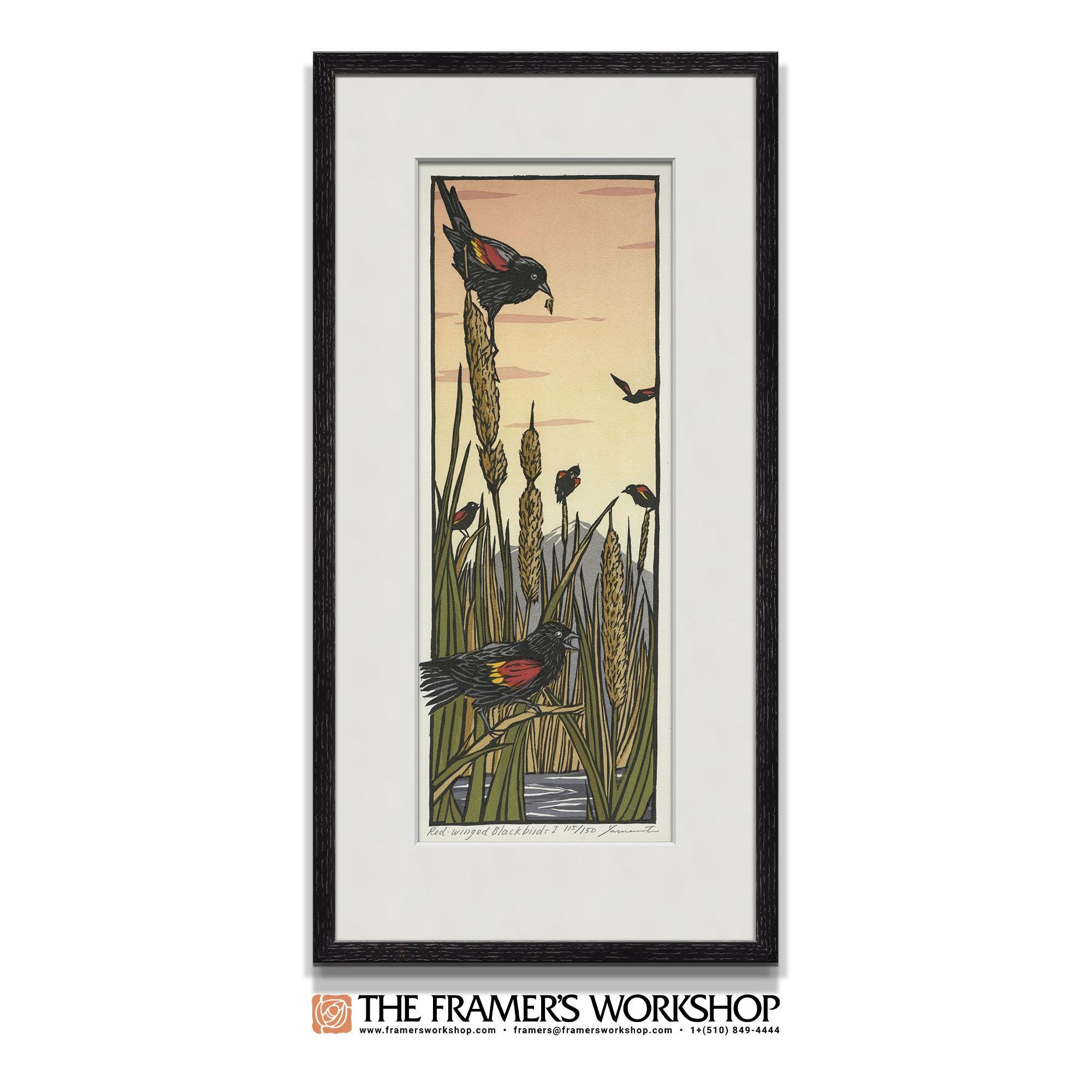 Red-winged Blackbirds I (sunset), Framed Limited Edition Red-winged Blackbirds I (sunset), Framed Limited Edition