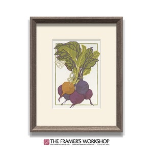 Beets for the Modern Aphrodite, Framed Letterpress Print by Yoshiko Yamamoto