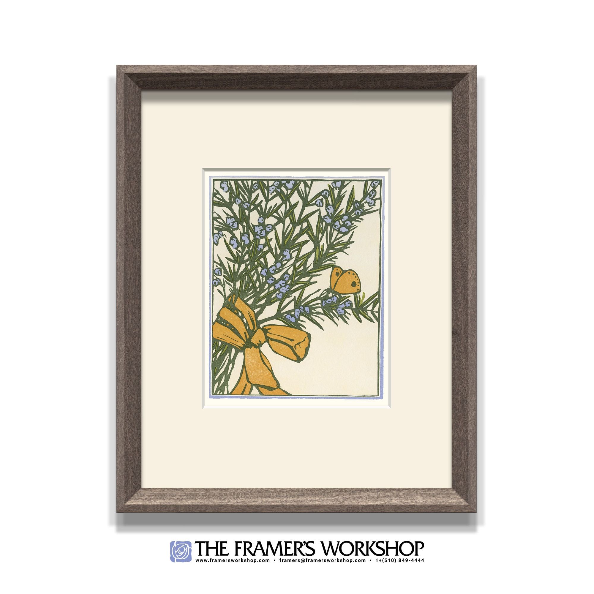 Rosemary is for Remembrance, Framed Letterpress Print by Yoshiko Yamamoto