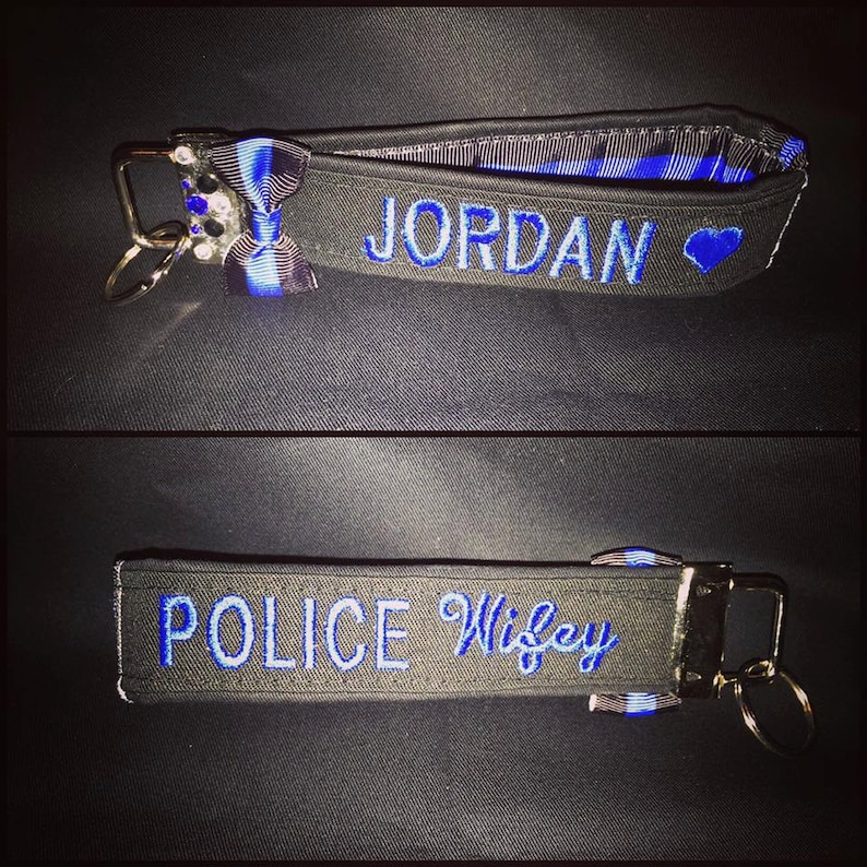 Police/LEO Loopstyle-Wristlet Keychain Thin Blue Line image 1