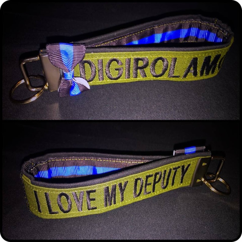 Police/LEO Loopstyle-Wristlet Keychain Thin Blue Line image 3