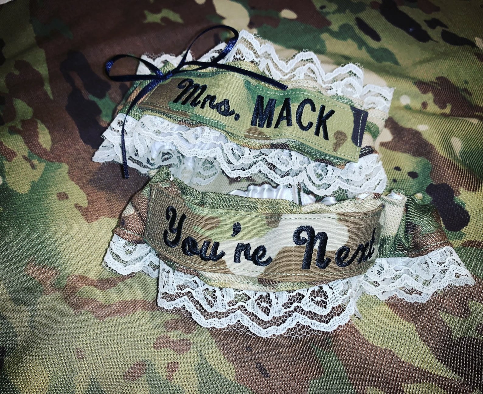 Military Garter Set WITH Bow Any Military Branch Etsy