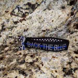 Back The Blue Wristlet/Keychain/Keyfob/Lanyard LEO Police